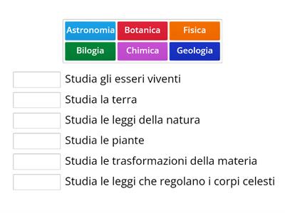 Cosa studiano le scienze?