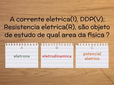 FISICA 3° Ano - Corrente, tensão e resistencia - básico