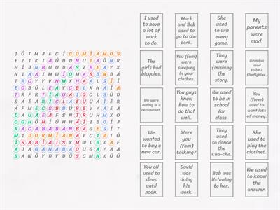 Imperfect Conjugations Wordsearch