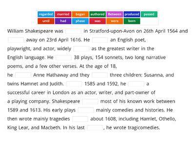 William Shakespeare's biography