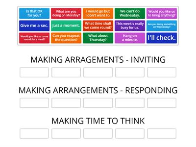 SIN1 - DAY 7 - MAKING ARRANGEMENTS AND MAKING TIME TO THINK