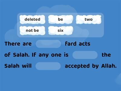 ACTIVITY 4 Fard components of Salah