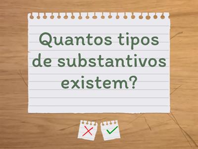 Tipos de substantivos.