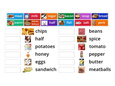 FOOD COLLOCATIONS WITH 'n' [6.2. "Match It!" by S. Elwell & R.C.Clark]