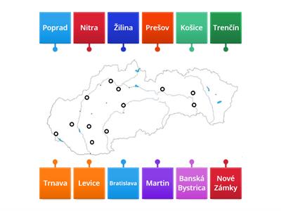 Slepá mapa- Mestá Slovenska 