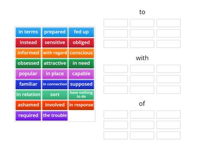 Compact First dependent prepositions (B2)