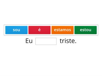 Português - verbo estar presente do indicativo