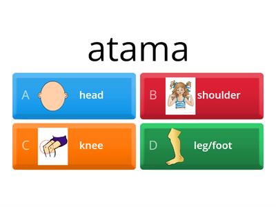 8 body parts - Japanese words