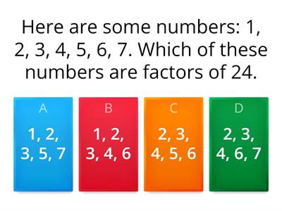 Factors, multiples, and common multiples