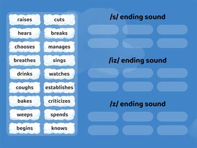 "s/es" Ending Sounds