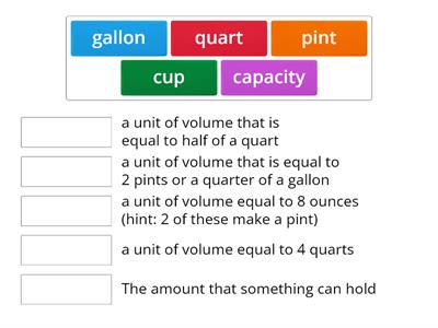 Units of Measure Vocabulary