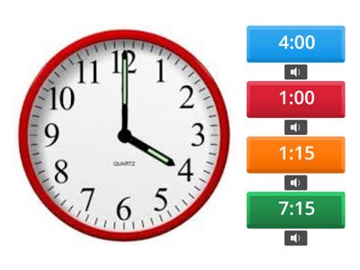 Clocks 00 15 30 Quiz (digital)