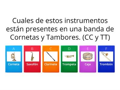 Identificación de instrumentos según el tipo de formación musical.