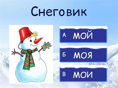 Зима. Мой,моя,мои