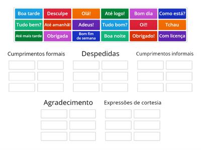 Saudações e despedidas em português 