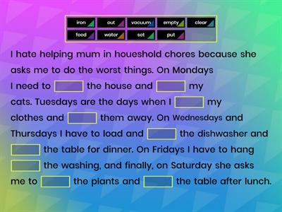 Household chores - reading