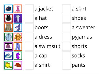 clothes word pict