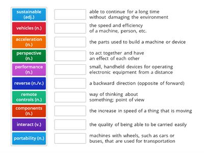 Vocabulary Definitions: 'Skateboard with a Boost'