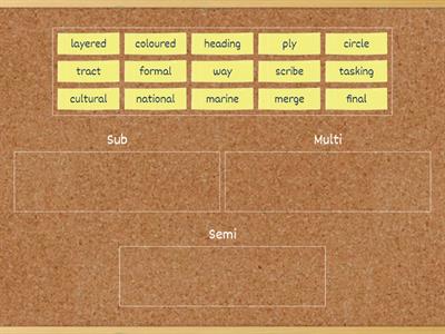 Prefixes Spelling