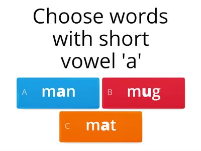 Short vowel 'a'