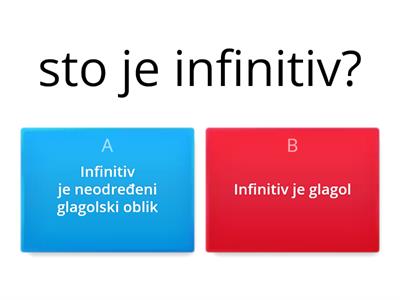 Infinitiv 5. razred Hrvatski jezik