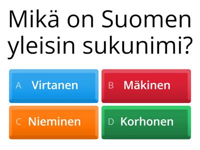 Suomen yleisin -visa 2024