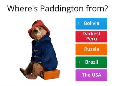 Paddington Bear quiz