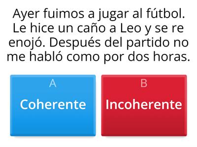 Juego: coherencia y cohesión