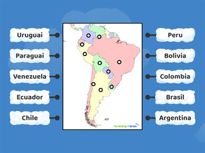 Localização da America do Sul