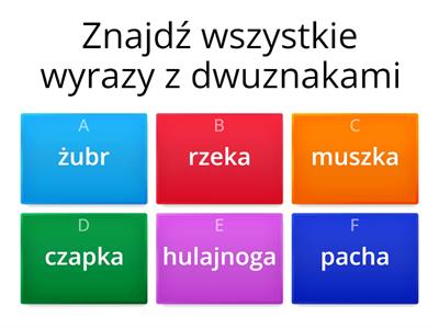 Dwuznaki - rozpoznawanie i czytanie