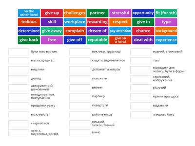 OET B1 Unit 5 Work Words in context, phrasal verbs