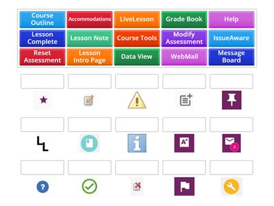 Pearson Online Classroom Icons