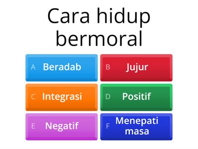 hidup bermoral pemangkin kesejahteraan