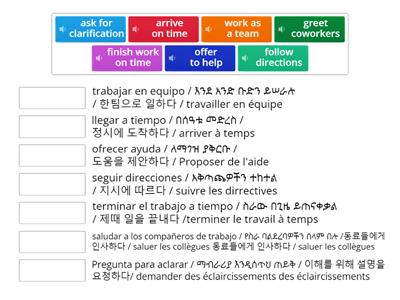 Soft skills BH - Good behaviors translations