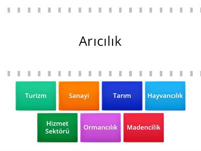 5.Sınıf 5.Ünite Ekonomik Faaliyetler Eşleştirme