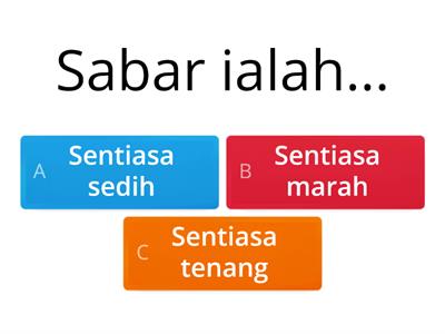 Akhlak tajuk sabar