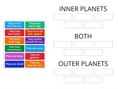 COMPARING INNER AND OUTER PLANETS