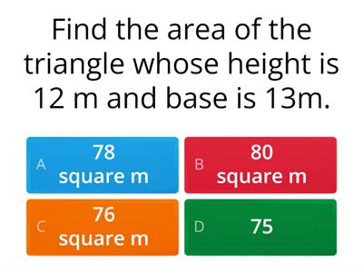 Area of triangle