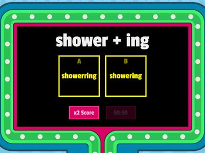 Doubling Rule er/ing Gameshow