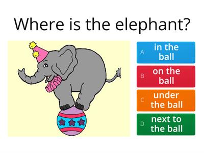 Prepositions (in, on, under, next to)