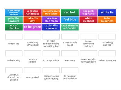 Idiomatic expressions (colors)