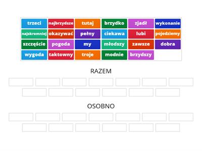 "Nie" razem, "nie" osobno