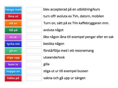 Partikelverb A2 del 2