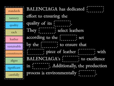 BALENCIAGA Leather Commitment