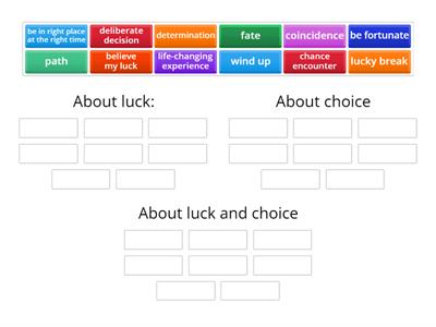 Luck and choice