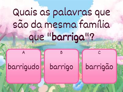 Palavras da mesma família - Recursos de ensino