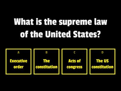 Civics questions from the US naturalization test
