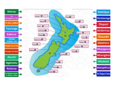  Map of te reo Māori place names in Aotearoa