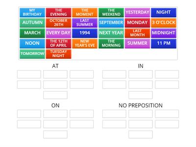 PREPOSITIONS TIME (AT/IN/ON)