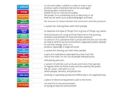 Bloggers 4 Unit 1A - Vocabulary (definitions)